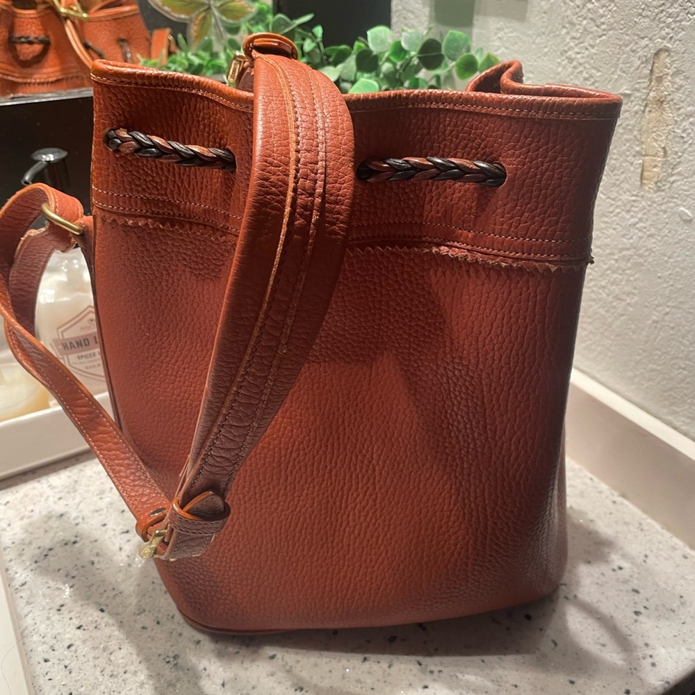 Vintage Dooney & Bourke drawstring brown purse - Picture 10 of 11